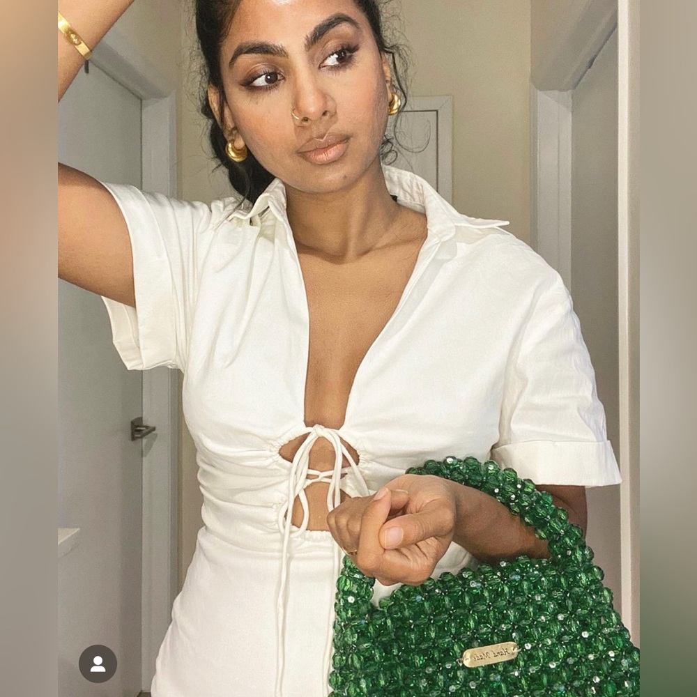 Zara stretched linen blend dress